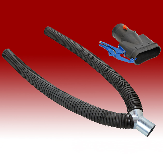 Twin Pipe Assembly with Rubber Oval Clamp  Nozzles