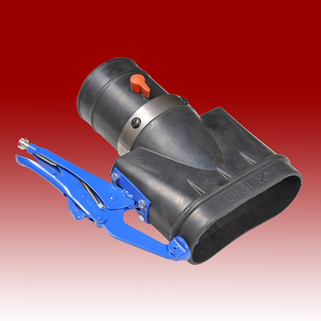 Fumex Rubber Oval Clamp Nozzle with Damper